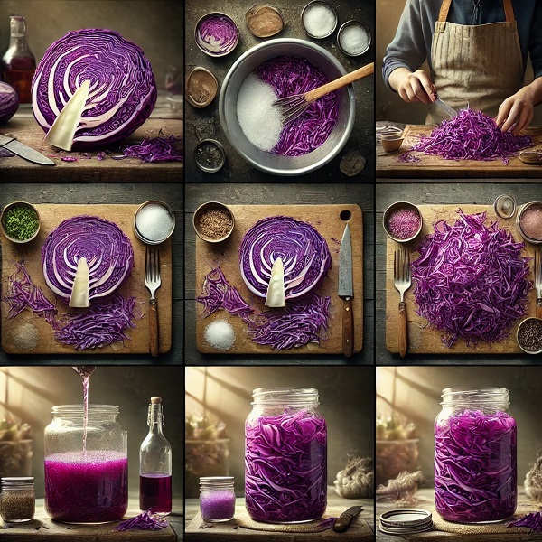 طرز تهیه ترشی کلم بنفش