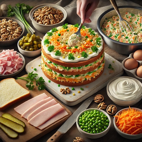 طرز تهیه کیک مرغ و گردو