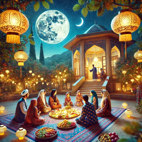 سفره‌ی جشن میانه