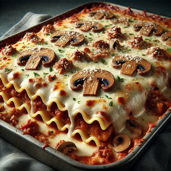 مواد لازم و طرز تهیه لازانیا گوشت و قارچ با سس پنیری مواد لازم و طرز تهیه لازانیا گوشت و قارچ با سس پنیری