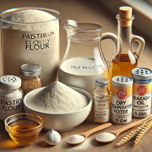 مواد خمیر پیتزا پپرونی