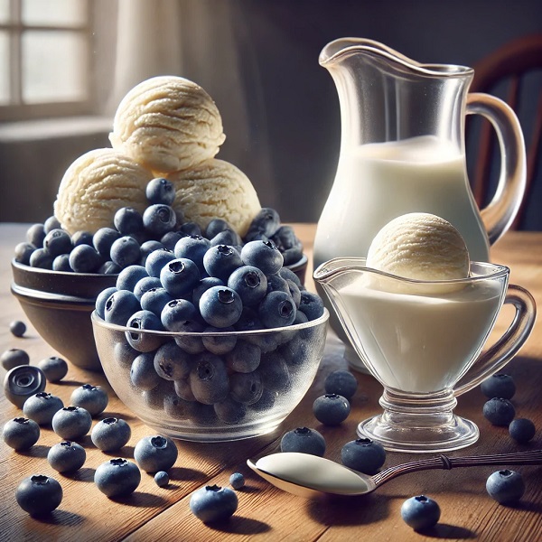 مواد لازم اسموتی بلوبری