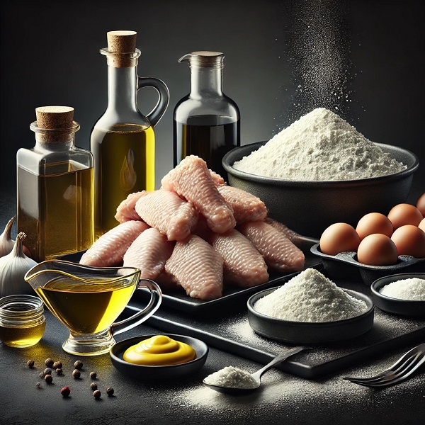 مواد لازم بال و کتف سوخاری رستورانی