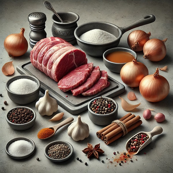 مواد لازم ته چین گوشت مجلسی