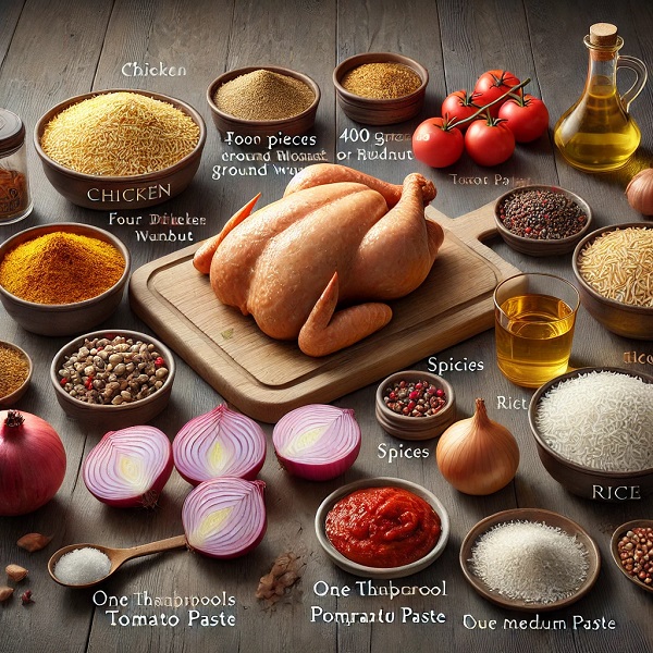 مواد لازم خورشت فسنجان رشتی