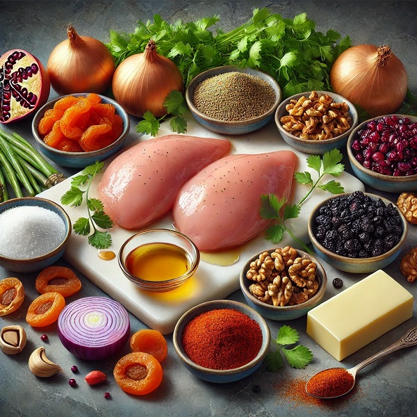 مواد لازم سینه مرغ شکم پر ویژه