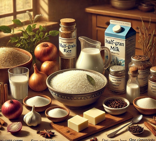 مواد لازم شیر برنج