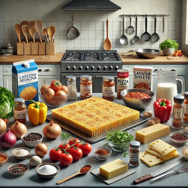 مواد لازم لازانیا در توستر