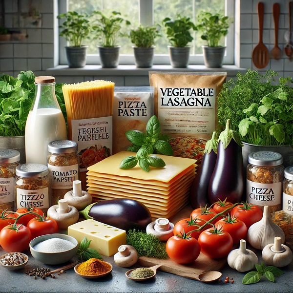 مواد لازم لازانیای گیاهی بدون گوشت