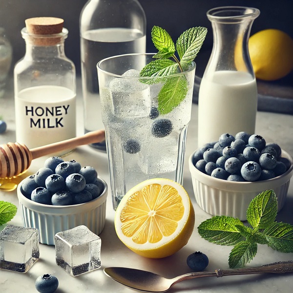 مواد لازم لیموناد بلوبری