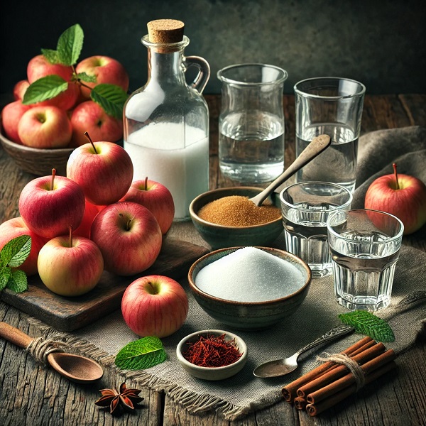 مواد لازم مربای سیب درسته