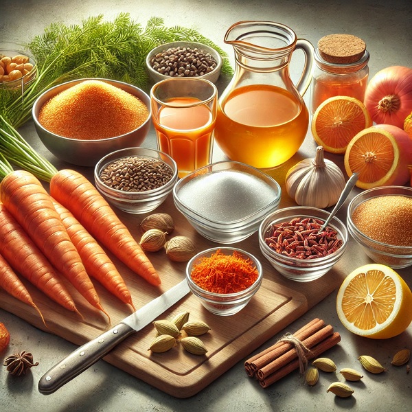 مواد لازم مربای هویج