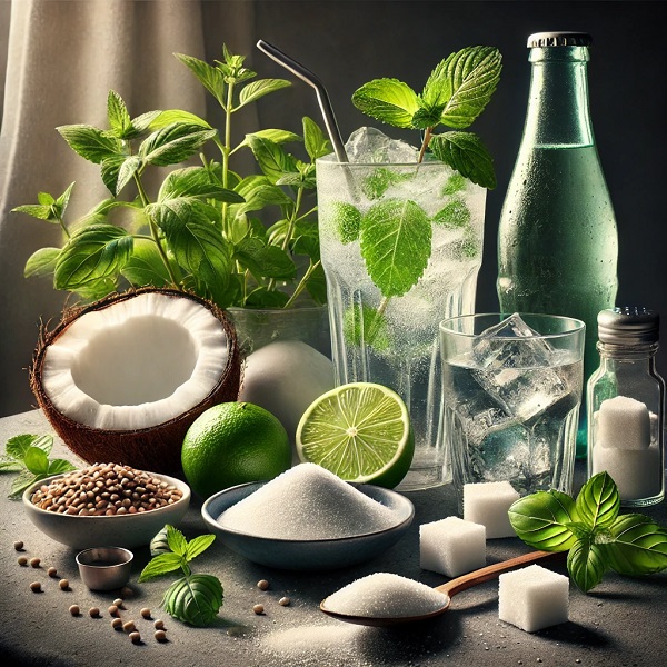 مواد لازم موهیتو نارگیل