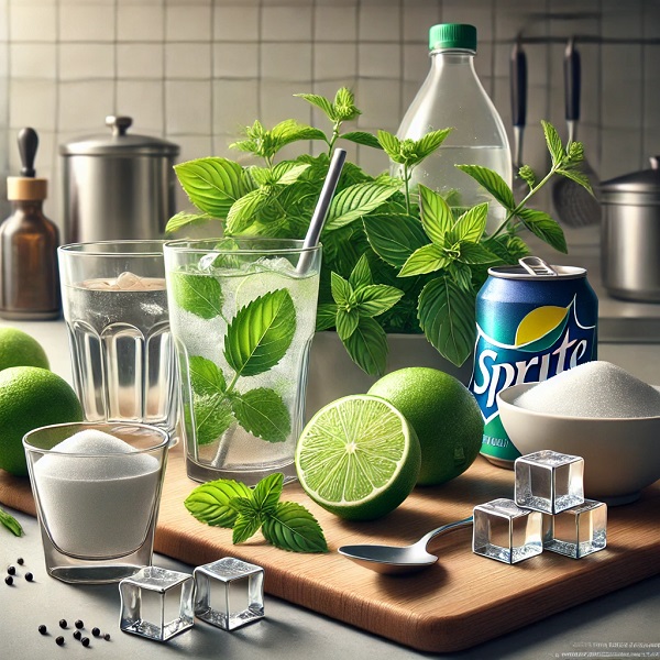 مواد لازم موهیتو نعنایی