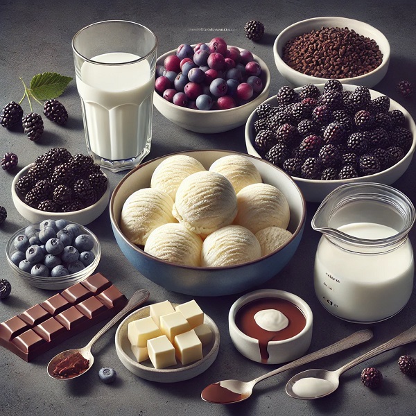 مواد لازم میلک شیک شاتوت