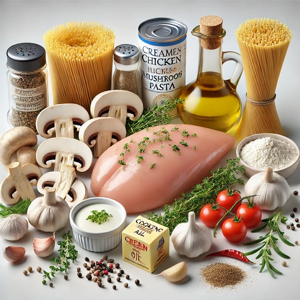 مواد لازم پاستا چیکن لینگوئینی