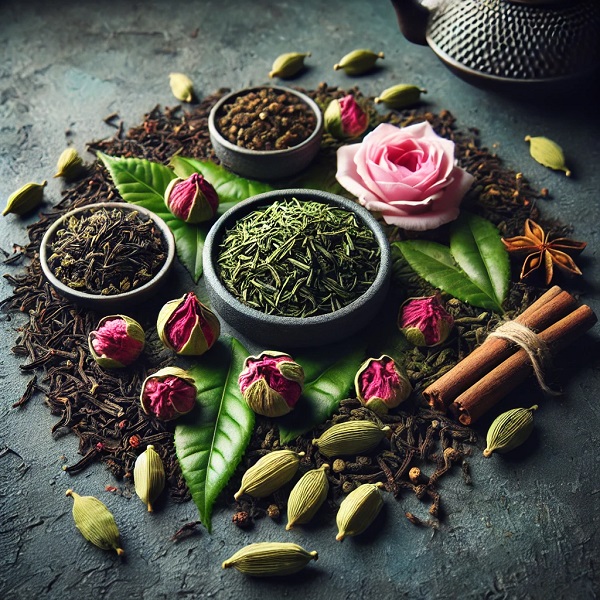 مواد لازم چای سبز