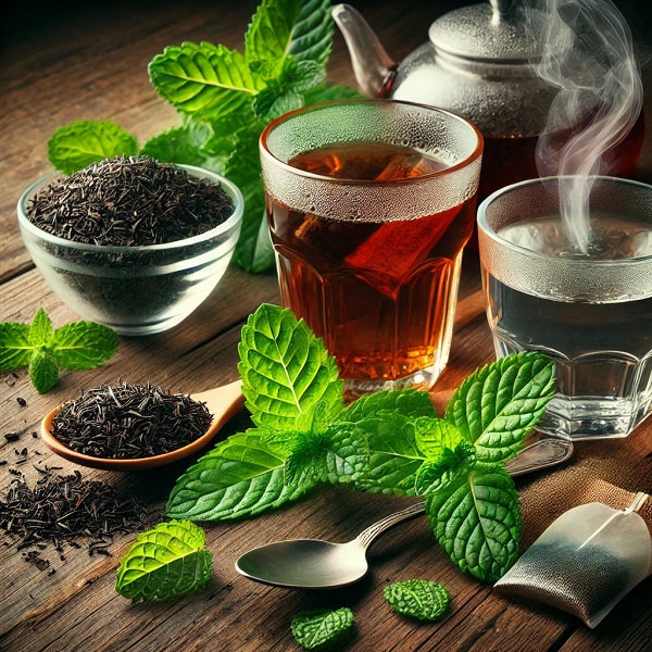 مواد لازم چای نعناع
