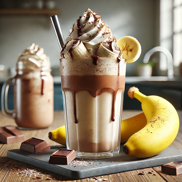 مواد لازم و طرز تهیه میلک شیک شکلات و موز