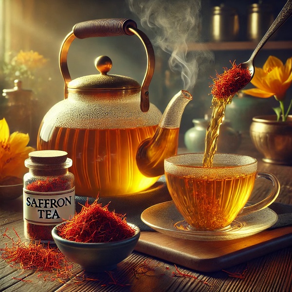 مواد لازم و طرز تهیه چای زعفرانی