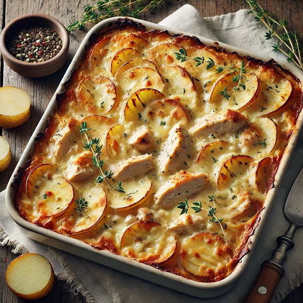 مواد لازم و طرز تهیه گراتن مرغ و سیب زمینی مواد لازم و طرز تهیه گراتن مرغ و سیب زمینی