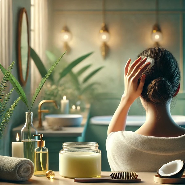 درمان شوره سر با روغن نارگیل