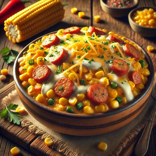 مواد لازم و طرز تهیه ذرت مکزیکی با کالباس