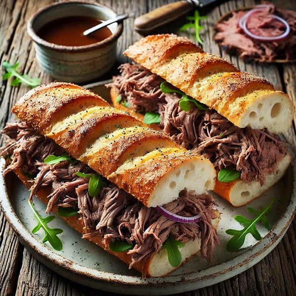 مواد لازم و طرز تهیه ساندویچ رست بیف