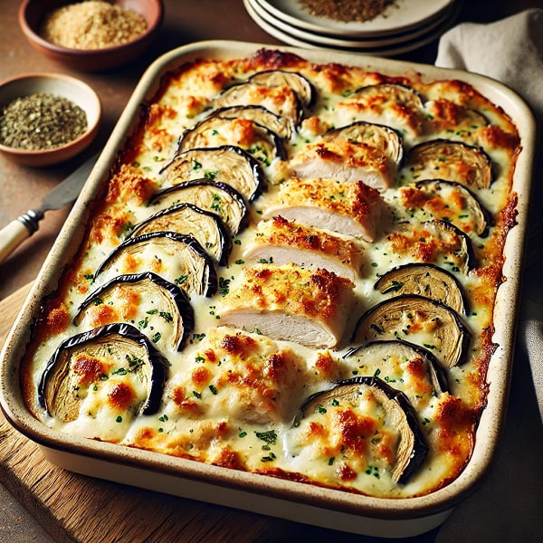 مواد لازم و طرز تهیه سوفله مرغ و بادمجان