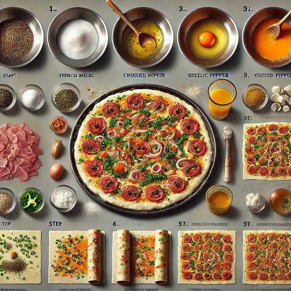 طرز تهیه بورک پیتزایی