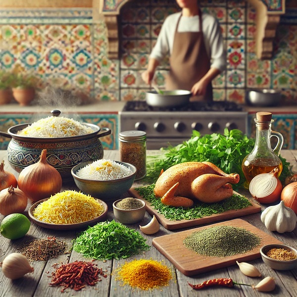 طرز تهیه شوید پلو با مرغ