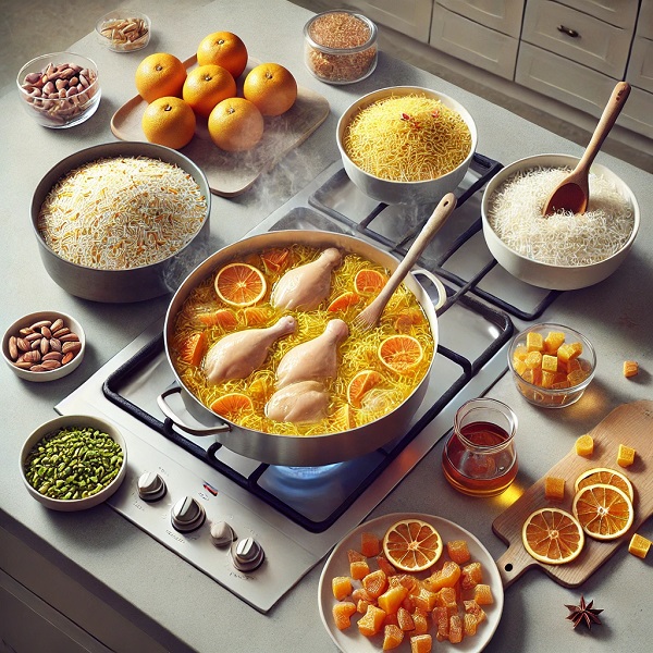 طرز تهیه شیرین پلو
