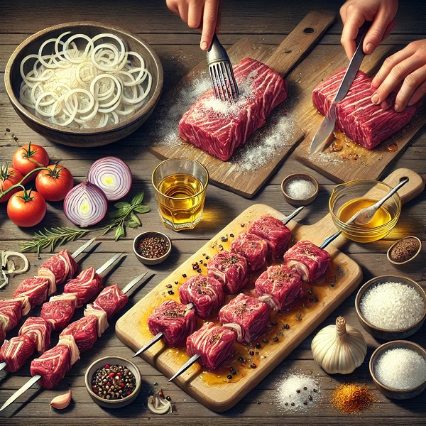 طرز تهیه کباب برگ