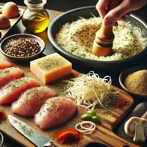 طرز تیهه مرغ پنیری