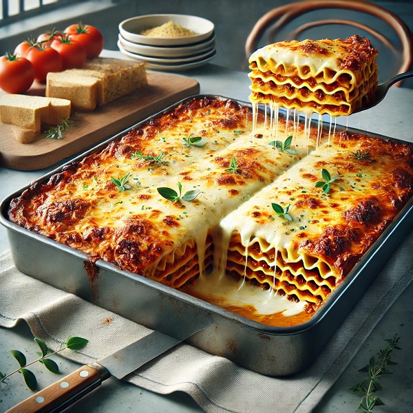 مواد لازم و طرز تهیه لازانیا ایتالیایی