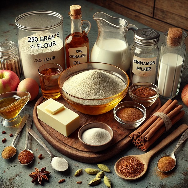 مواد لازم حلوای دارچین