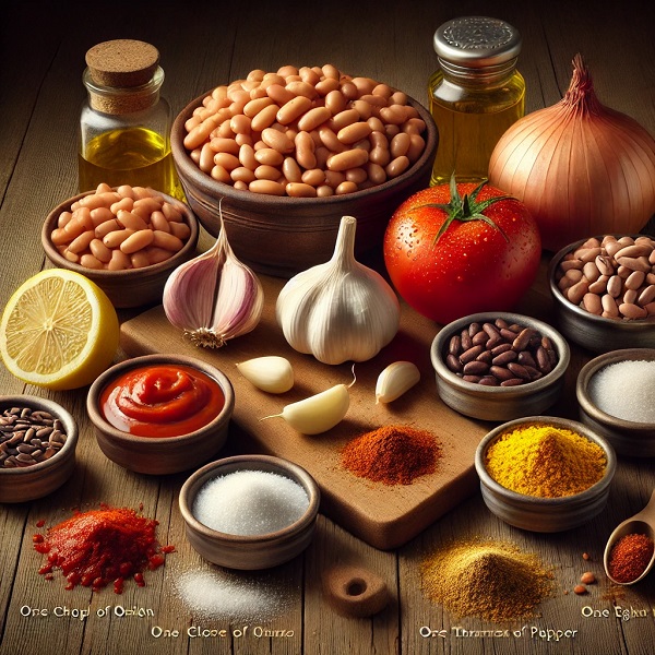 مواد لازم خوراک لوبیا چیتی
