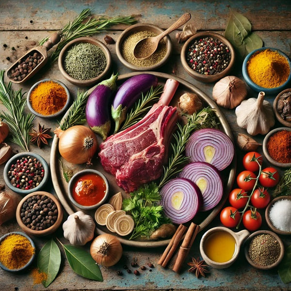 مواد لازم خورشت بادمجان