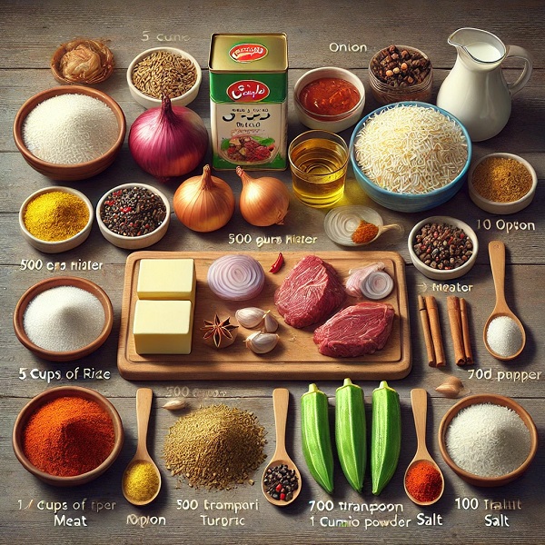 مواد لازم خورشت بامیه