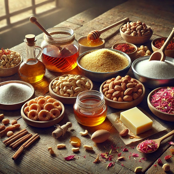 مواد لازم سوهان عسلی