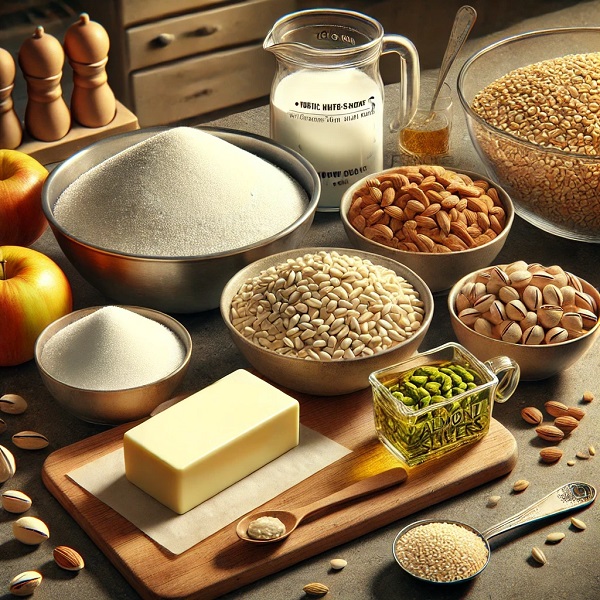 مواد لازم سوهان کنجدی