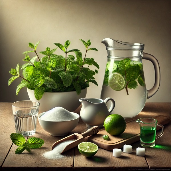 مواد لازم شربت نعناع