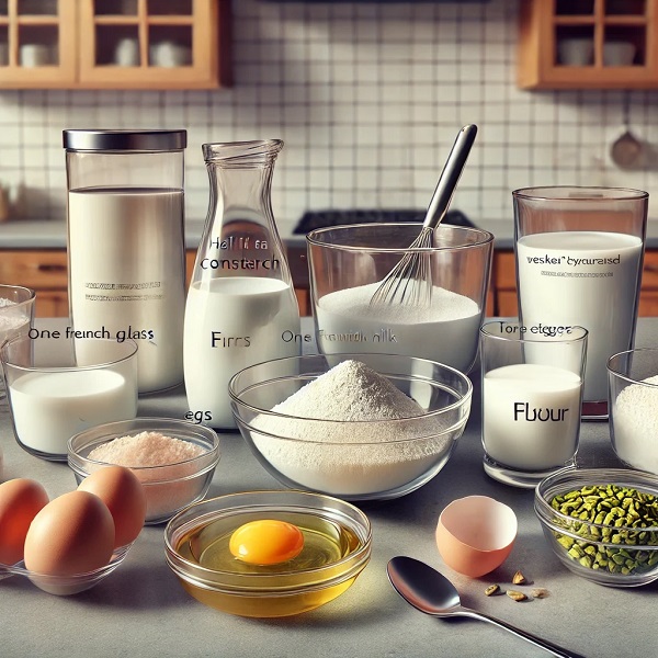 مواد لازم شیرینی نان پنجره ای
