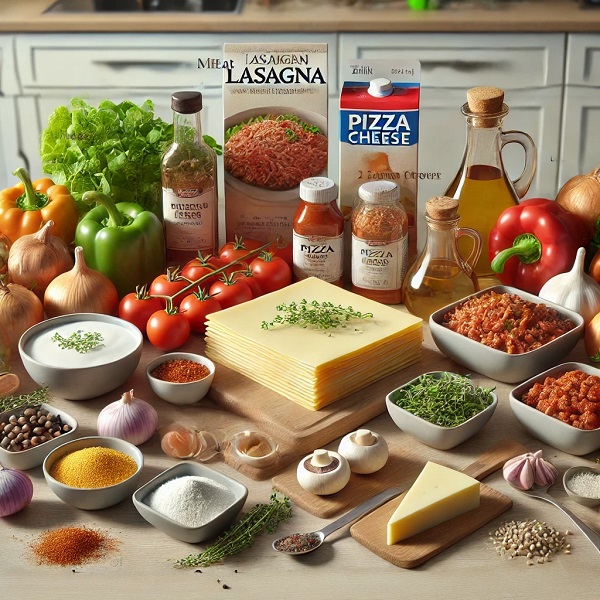 مواد لازم لازانیا ایتالیایی