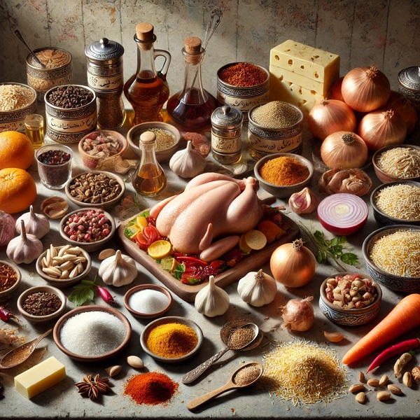 مواد لازم مرصع پلو