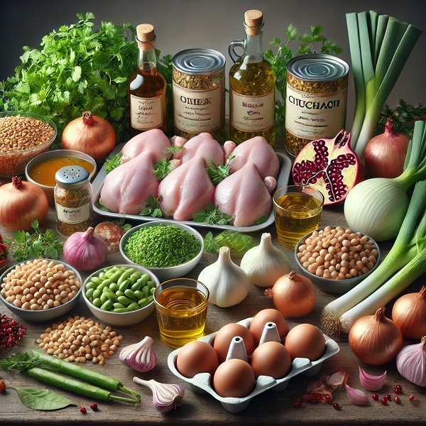 مواد لازم مرغ ترش بومی گیلان