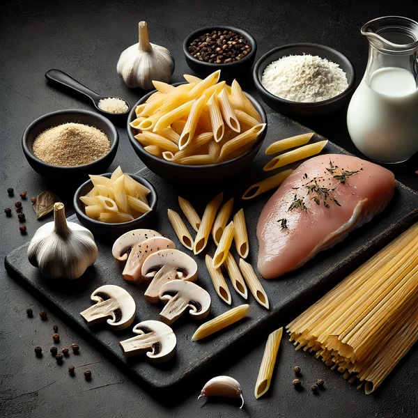 مواد لازم پاستا پنه رژیمی