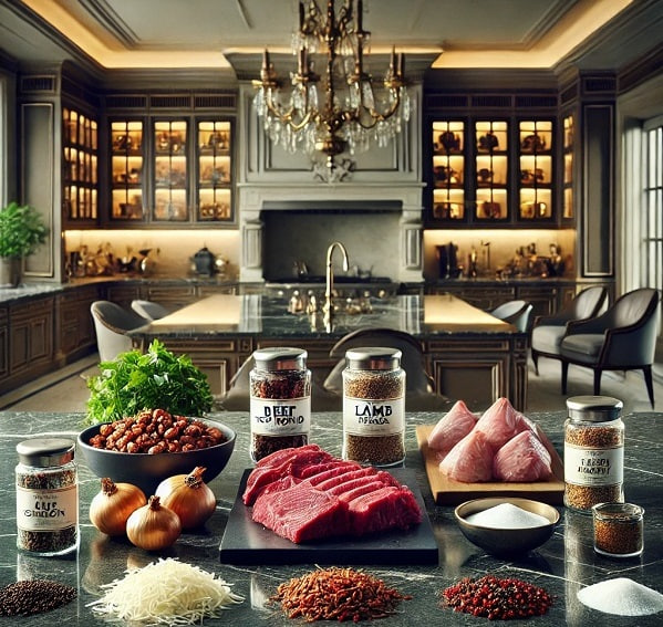 مواد لازم گوشت کوبیده