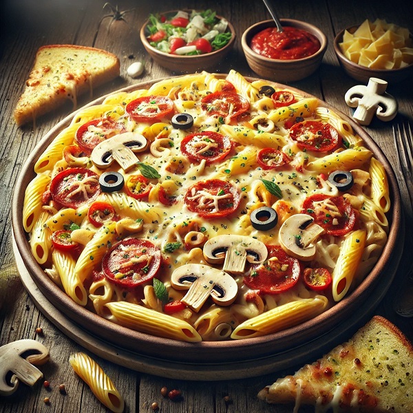 مواد لازم و طرز تهیه پاستا با پنیر پیتزا