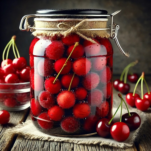 ترشی آلبالو خانگی یخچالی